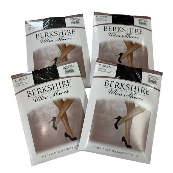 Berkshire Queen Ultra Sheer Non-Control Top Pantyhose Sandalfoot 4413 - Picture 1 of 4